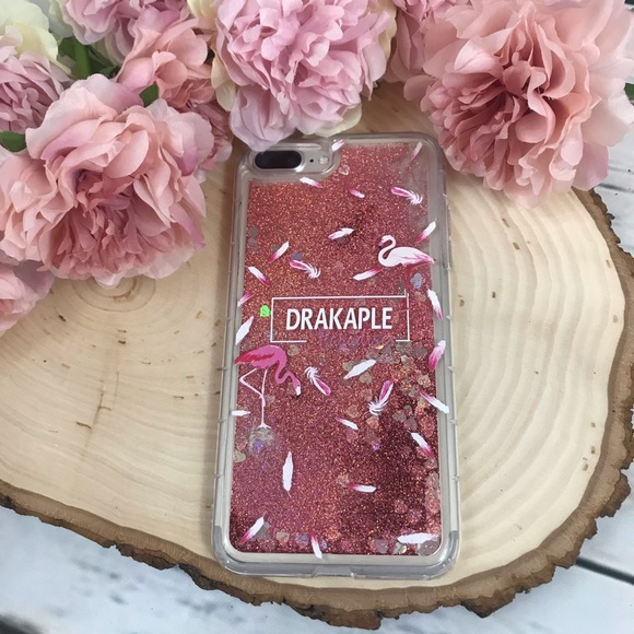 Flamingo Liquid Pink Quicksand Glitter iPhone Case - Picture 2 of 6